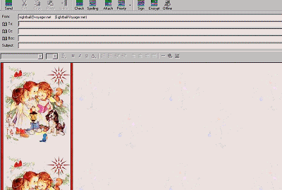 Christmas Email Stationery Screenshot