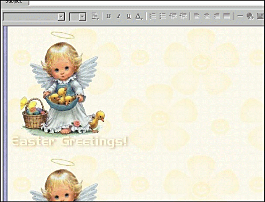Easter Fun Emai Stationery - Free Scrolling Musical Email Stationery