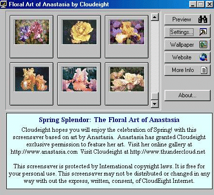 Spring Splendor Screensaver - Beautiful images of spring, full featured.
